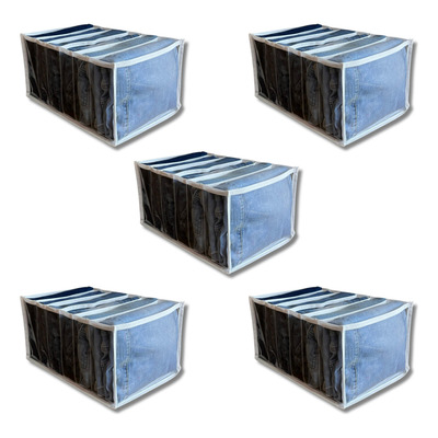 Kit 5 Organizador De Calcas Jeans Colmeia Organizadora Roupas Stobaza