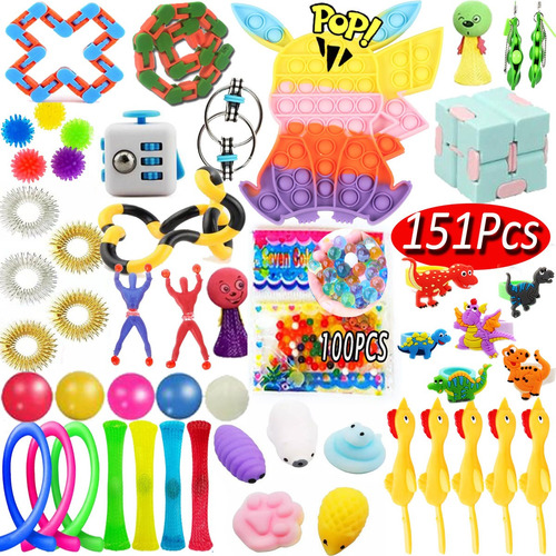 Juego De 151 Unids/set Sensory Fidgettoys Antiestrés Pop It