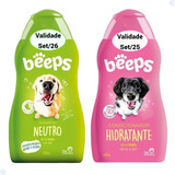Kit Shampoo Neutro + Condicionador Beeps 500ml Cães Gatos