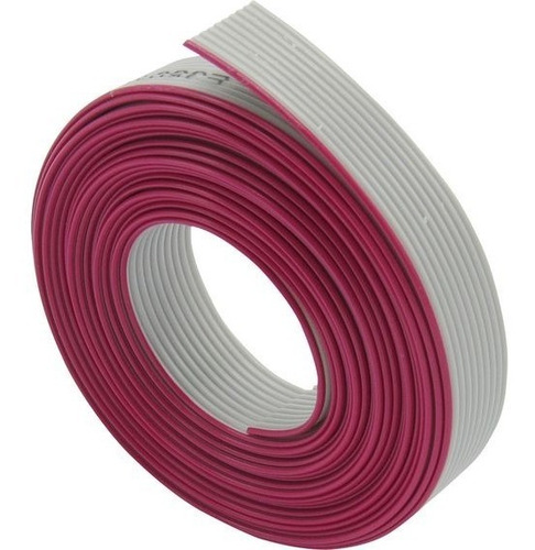 Cable Plano 20 Conductores/vías Gris X Rollo De 30.5m Awg 28