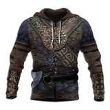 Jersey Viking Armor 3d -sudadera Con Capucha Envio Mismo Dia