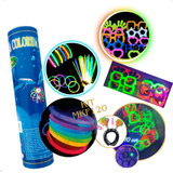 Kit Balada Festa 120 Itens Oculos Tiara E Pulseira Neon 