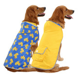 Poncho Impermeable Para Perros, Reversible, Con Capucha
