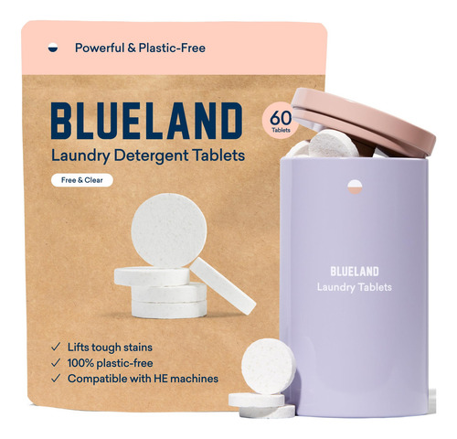 Blueland Juego De Iniciacion De Detergente Para Ropa Sucia