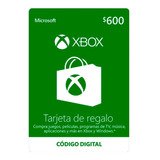 Microsoft Tarjeta Regalo Xbox $600 Pesos (código Digital)