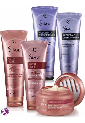 Kit Eudora Siàge Nutri Rosé + Acelera Crescimento / 5 Itens