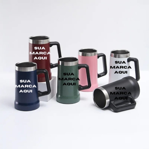 Caneca Térmica Chopp Personalizada 709ml Logo Times Nomes