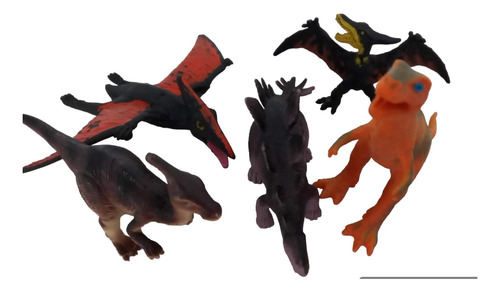 Dinosaurios Chicos Set X 5  Variados Juguete Usados