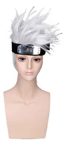 Pelucas Cortas Cosplay Anime Blanco Plateado Diade Kakashi