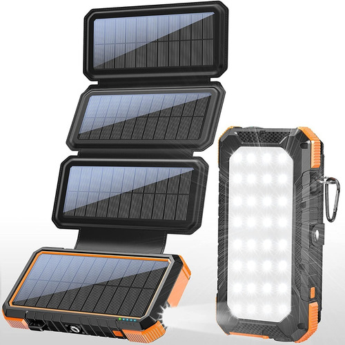 Cargador Solar Blavor Con Paneles Plegables, Banco De Energi