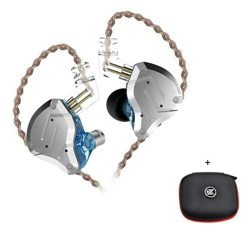 Fone De Ouvido In-ear Kz Zs10 Retorno  De Palco + Kit Bag  