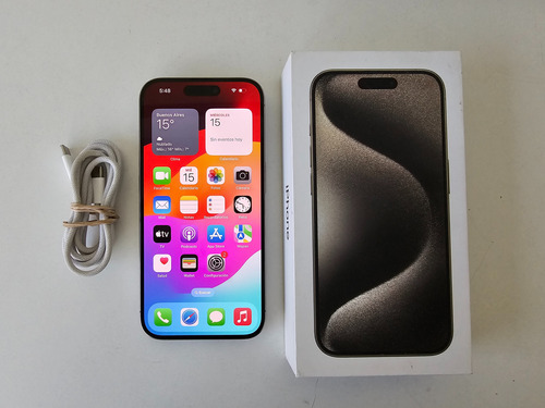 iPhone 15 Pro 128 Gb Bateria Al 98% + Cable Y Caja 