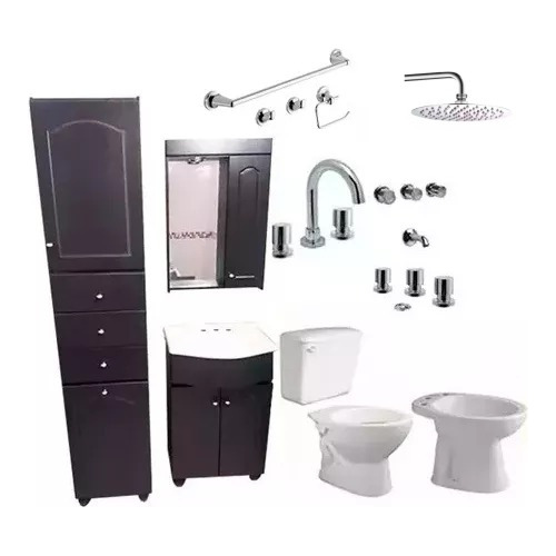 Set Baño Completo Grifería Sanitario Ferrum Accesorio Duchon