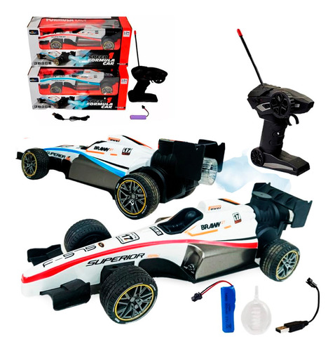 Carro Formula Uno Control Remoto F1 Niño Suleta Bapor Luces 