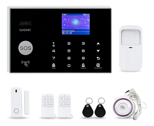 Kit Alarma Domiciliaria Inalambrica Gsm Wifi Pantalla Led