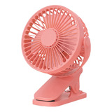 Ventilador Oscilante Automático Portátil Summer Clip De 1200 Color De La Estructura Rosa