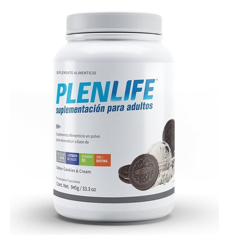 Fórmula Br+ 945gr Polvo Plenlife Sabor Cookies & Cream