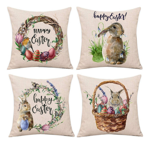 4 Fundas De Almohada Para Huevos De Conejo De Pascua, 3083.