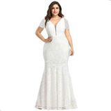 Vestido Longo Noiva Plus Size 58 Renda Madrinha Casamento