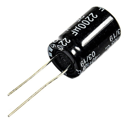 Capacitor Electrolítico 2200uf 25v 13x21mm - Pack 5 Unidades