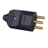 Plug 3 Pinos 10a Macho Pld11-3 Preto Margirius