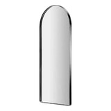 Espelho Oval Luxo Com Base Reta 170x70 Moldura Em Metal Sala Moldura Preto