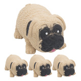 Minitoys Pug Stress Relief Play Puppy, 4 Unidades