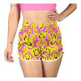 Short Praia Feminino Emoji Tac Tel Envio Imediato