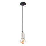 Colgante 1 Luz Capuchon Simple Vintage Apto Lampara Gioluce Delta-1-cap-colores E27 Led Color Negro/cromo