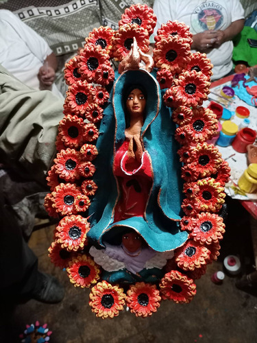 Barro Metepec - Virgen De Guadalupe - Artesanía Mexicana 