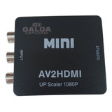 Conversor Rca A Hdmi Adaptador De Video Av2 A Hdmi 720 1080p