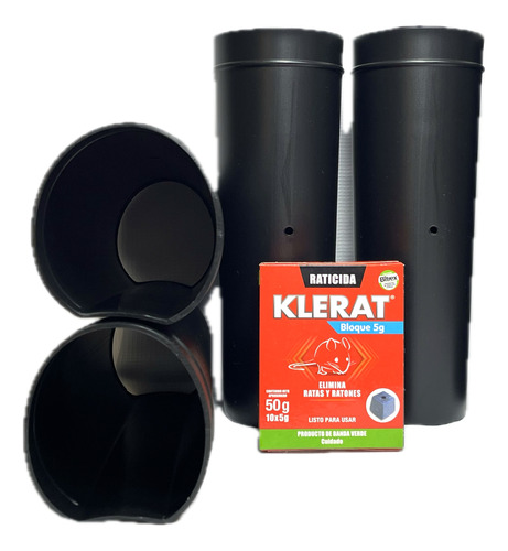 Raticida Klerat Bloque 50 Gr (10 Bloques)+4 Tubos Cebadores 