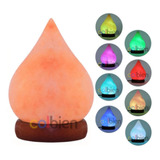 Lampara Sal Rosada Del Himalaya Gota Usb Luz Led 7 Colores