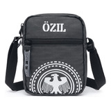 Shoulder Bag Bolsa Lateral Tira Colo Pochete Necessaire Cor Preto Desenho Do Tecido Com Logo