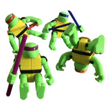 Kit Tortugas Ninja Muñecos Set De 4 Figuras Articuladas