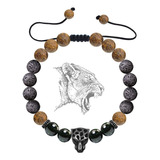 Pulsera De Ansiedad Karseer Black Panther Lava Rock Essentia