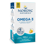 Omega 3 Fish Oil 690 Mg 60 Caps + Epa Y Dha Nordic Naturals Sabor Limón
