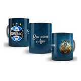 Caneca Do Gremio Time Azul Grêmio Xicara Brasileirão C/ Nome