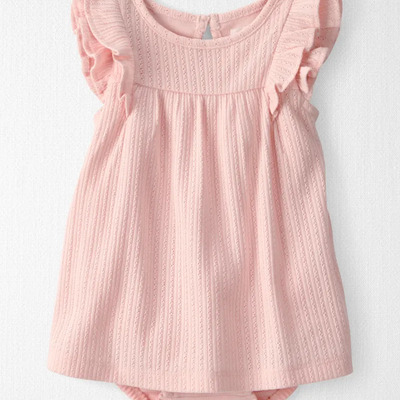 Vestido De Pointelle De Algodón Bebé 1u913410 Carters® Rosa Rn