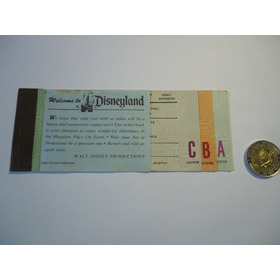 Entrada Cuponera De Disneylandia Años 70 (sa)