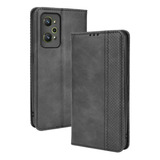 Funda Negra Con Textura Retro Para Oppo Realme Gt Neo2