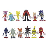 12pcs Sonic The Hedgehog Acción Figura Modelo Juguete Regalo