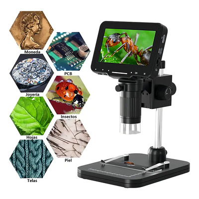 Microscopio Electrónico Académico Con Pantalla Lcd Hd 4.3 Zurevalo | Envío gratis