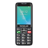 Teléfono Senior Tecnolab 4g Bt 2.8  Adulto Mayor Negro Tl487