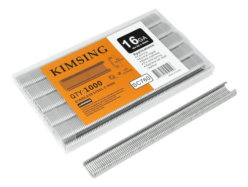 Kimsing Sc760 - Juego De Grapas De Anillo En C De Acero Inox
