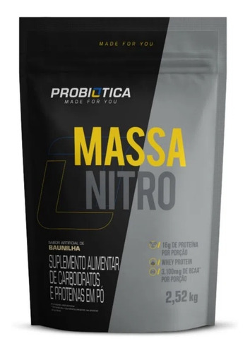 Massa Nitro 2,52 Kg Hipercalórico Probiótica