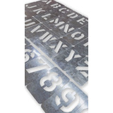 Kit Stencil Alfabeto E Números Vazados Em Chapa Com 3cm