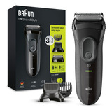 Máquina Afeitadora Eléctrica Braun Series 3, 3000bt De Barba Color Negro