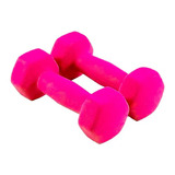 Pesas Mancuernas 2 Pza 2 Kg Neopreno Entrenamiento Fitness Color Rosa