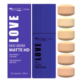 6 Base Liquida Matte Hd Cor Clara 08 A 15 Max Love Atacado